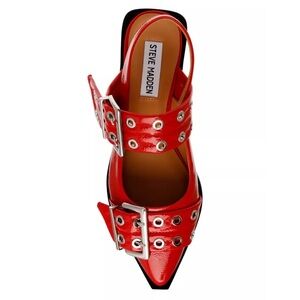 Steve Madden Red Patent Slingback Heels
